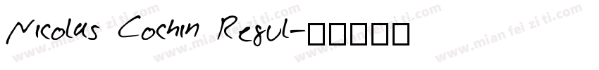 Nicolas Cochin Regul字体转换